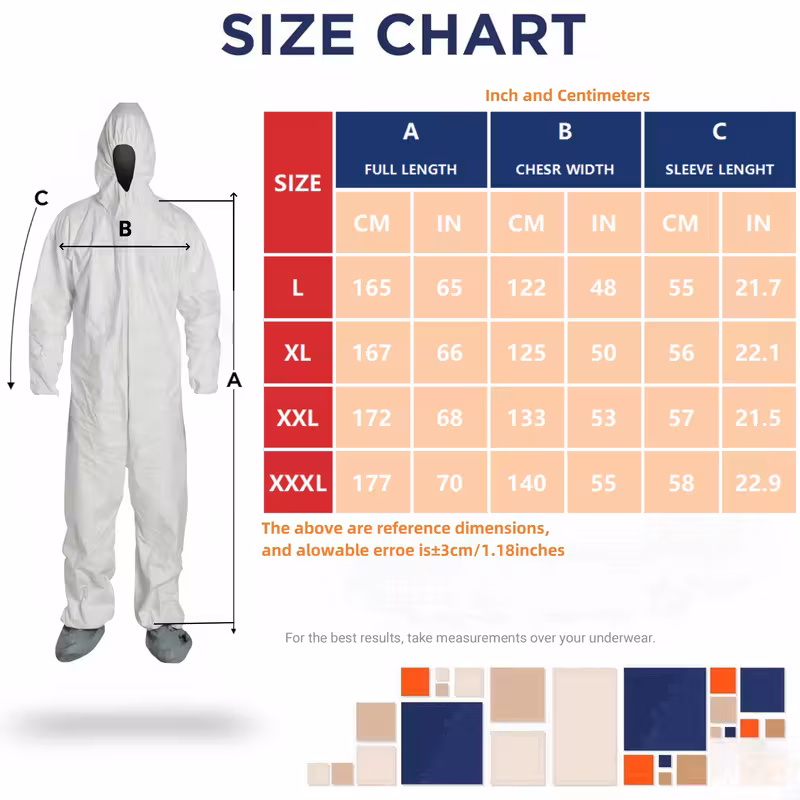 Mono de protección desechable 55 g/m² SF