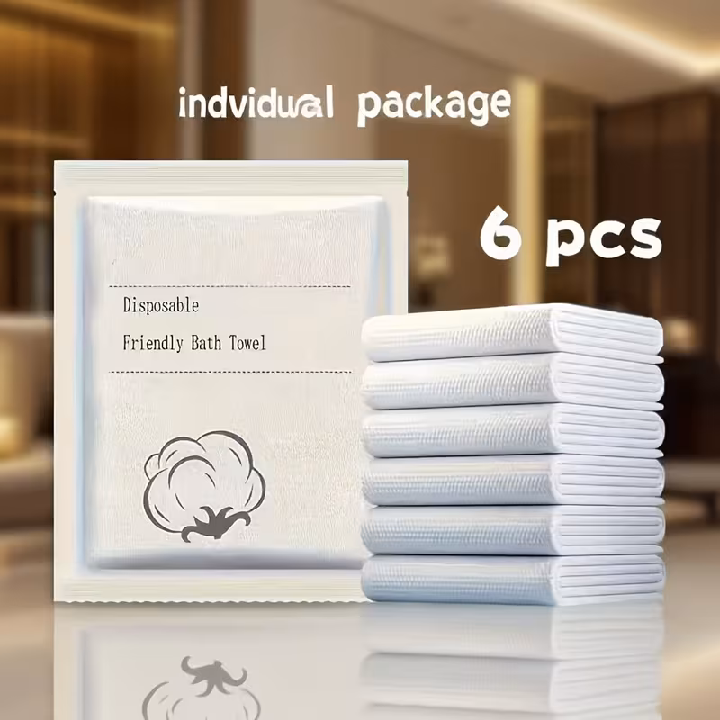 Toallas de baño desechables de 55×28 pulgadas – 6 uds.