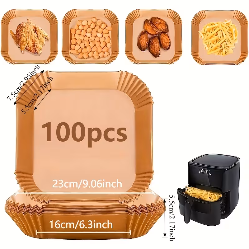 Disposable Air Fryer Parchment Liners – Non-Stick