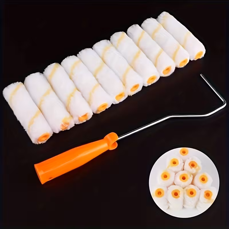 Set de rodillos de pintura con alargador – 11 piezas (4 pulgadas)