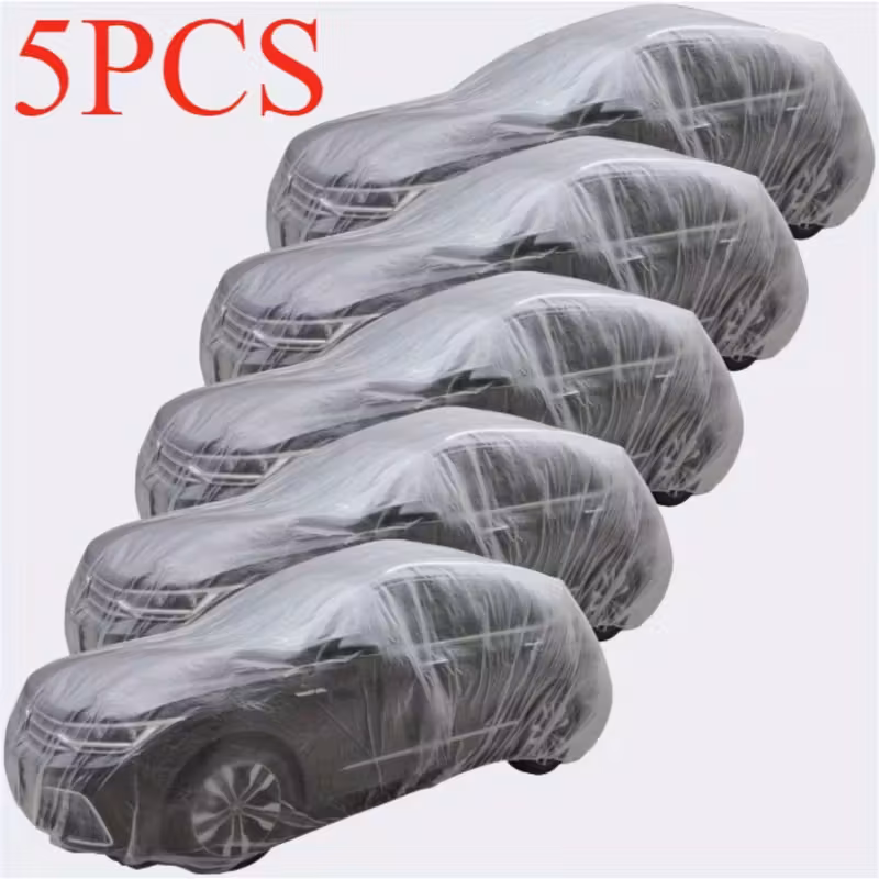 Funda desechable para coche – film transparente de PE (2–5 uds.)