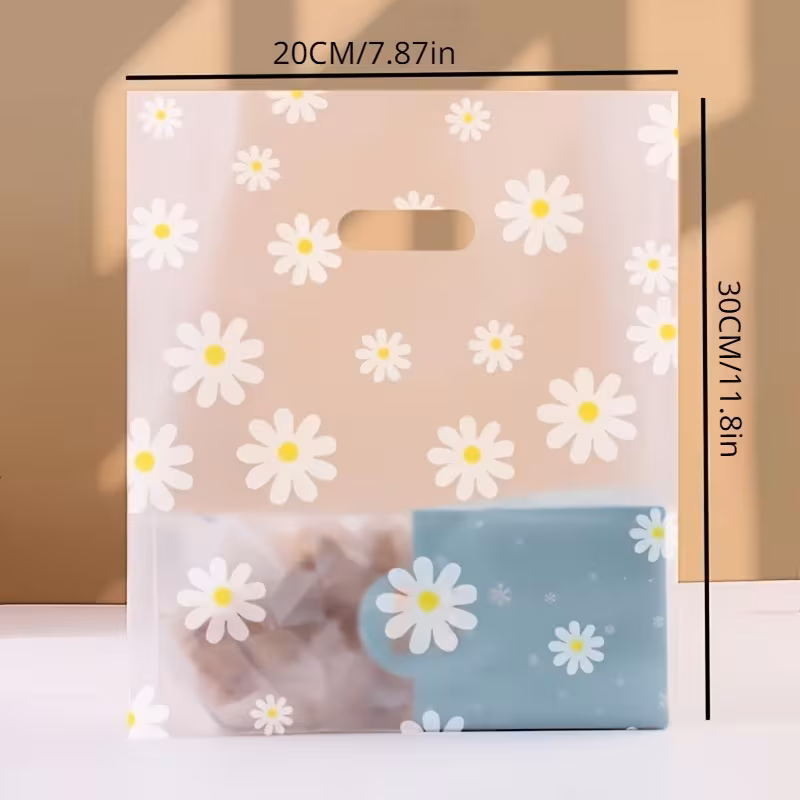 Bolsas de plástico desechables con asa troquelada – 200 uds.